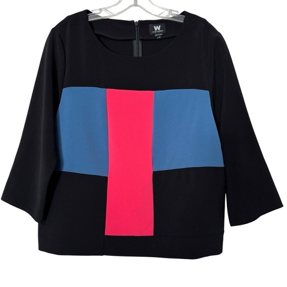 W by Worth Colorblock Tunic Top Size 12 - Picture 1 of 7